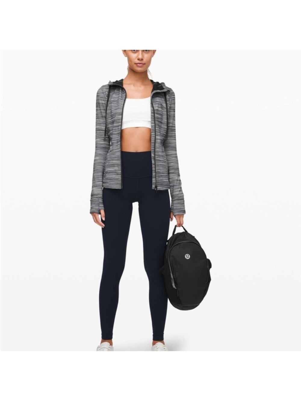 lululemon define Heather Gray Hooded Jacket - Nulu size 6 - Picture 2 of 6